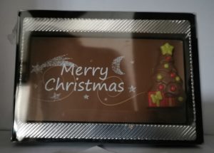 Merry Christmas giftbox in melkchocolade